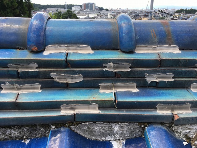 棟瓦の状況確認